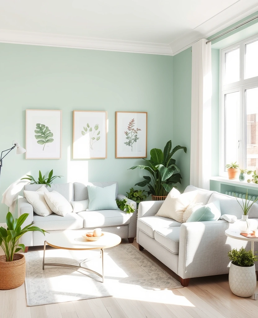 27 Living Room Paint Colors That Create the Ultimate Cozy Vibe (You’ll Love #15!) - 25. Cool Mint