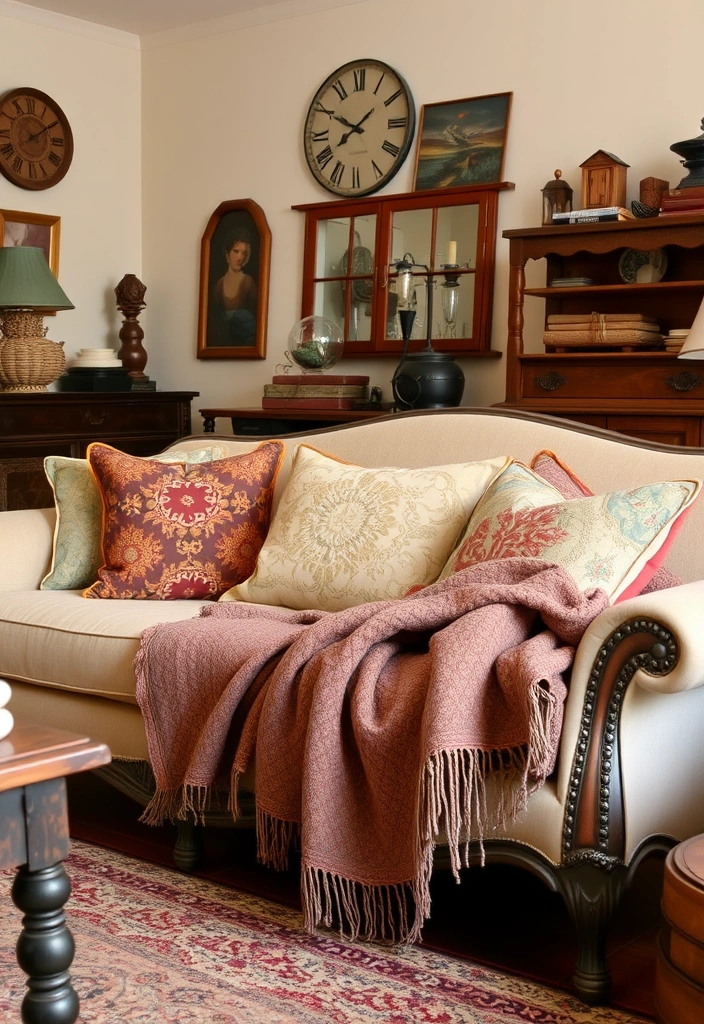 20 Chic & Cozy Throw Pillows and Blankets Ideas You Need Right Now! - 7. Vintage Finds