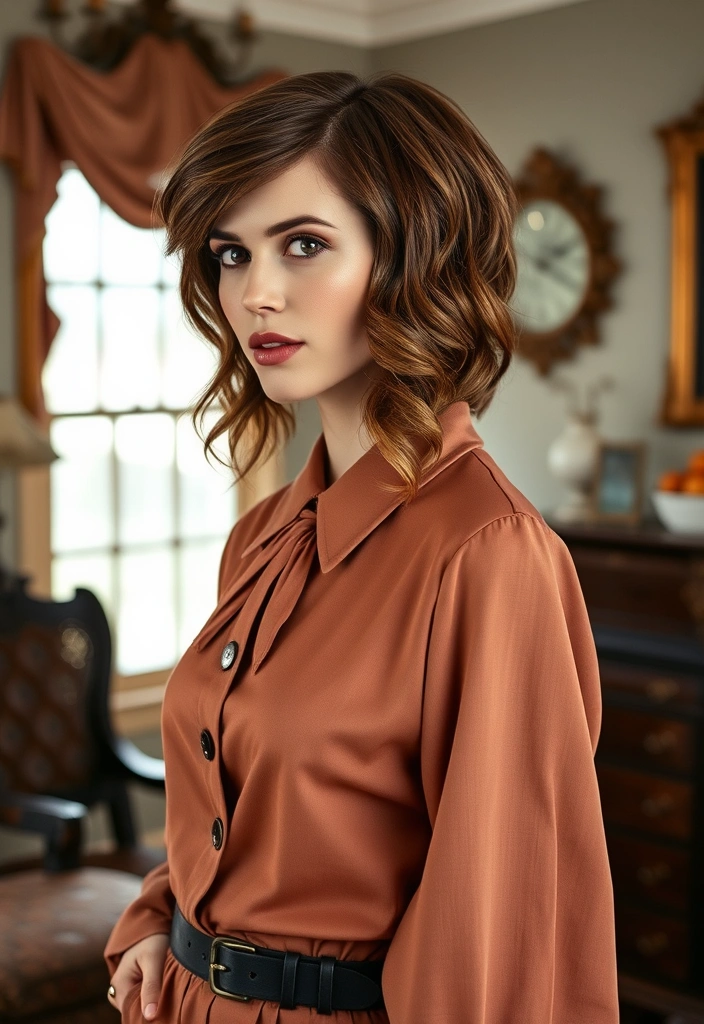 24 Whimsical Long Pixie Bob Ideas That Will Transform Your Look! - 16. Vintage-Inspired Long Pixie Bob