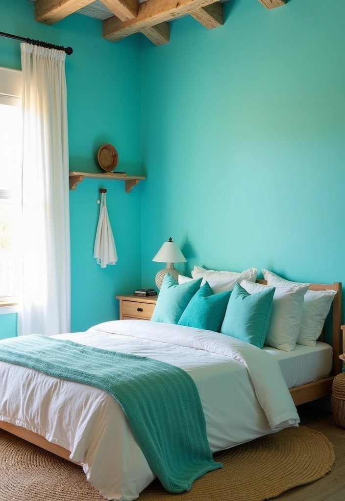 20 Serene Blues for Bedrooms That Will Transform Your Space into a Tranquil Oasis! - 2. Tranquil Turquoise Touch