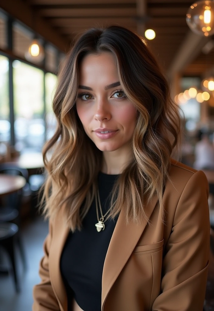 28 Stunning Brown Wolf Cut Ideas That Will Transform Your Look! - 9. Layered Brown Wolf Cut with Highlights