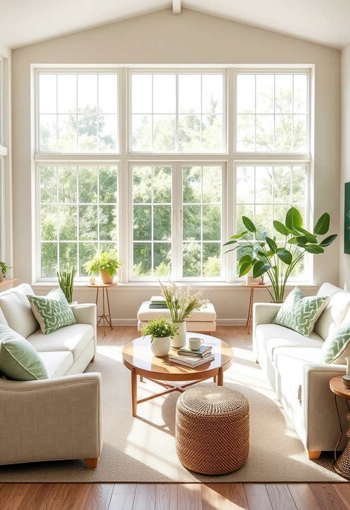 27 Sage Green Living Room Ideas That'll Make You Fall in Love with Your Space! - 19. Light and Bright