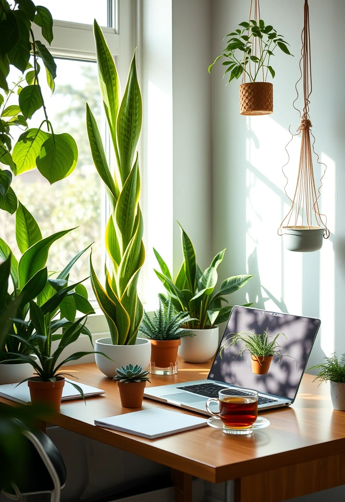 27 Office Decorations Ideas That'll Transform Your Workspace into a Creative Haven! - 8. Indoor Plants