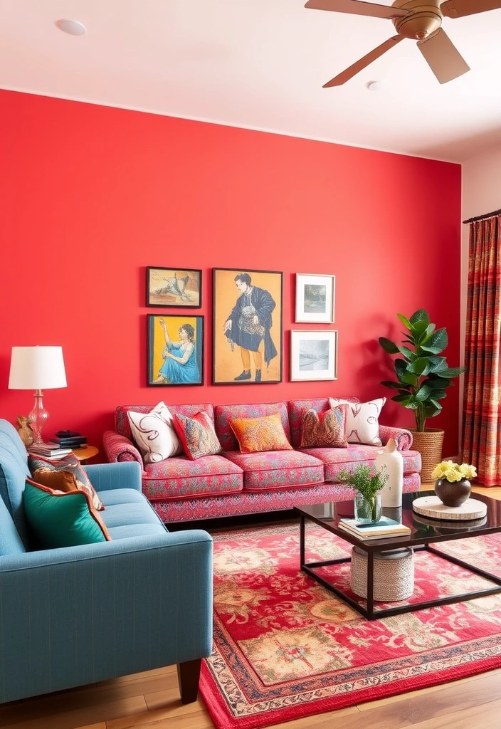 21 Colorful Home Decor Ideas That Will Ignite Your Inner Maximalist! - 11. Dynamic Accent Walls