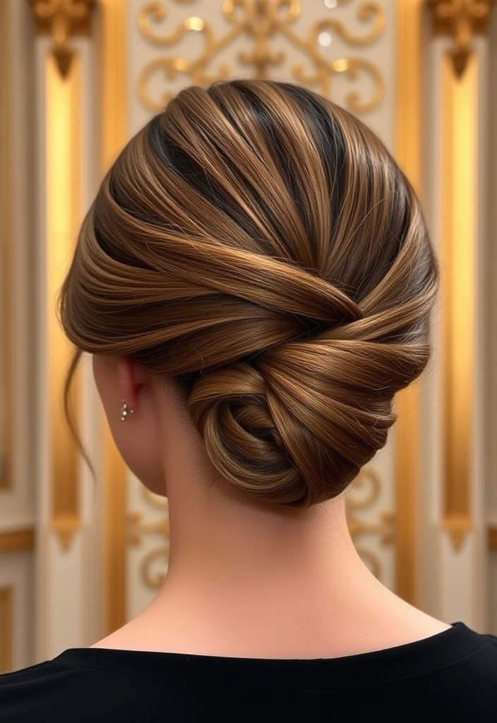 30 Stunning Bun Hairstyles That’ll Make You the Star of Every Event! - 13. Elegant Twist Bun