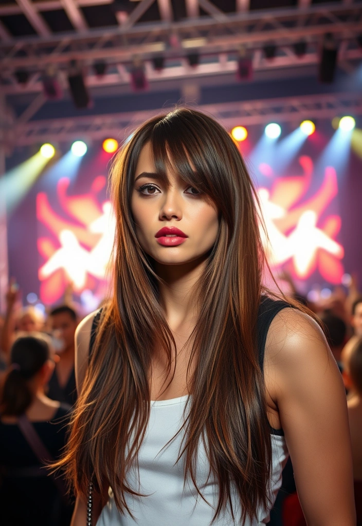 20 Iconic Rocker Hairstyles That Will Make You the Star of the Show! - 8. The Side-Swept Bangs