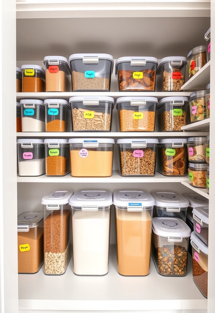 27 Small Kitchen Storage Ideas That'll Transform Your Space! - 6. Clear Storage Containers