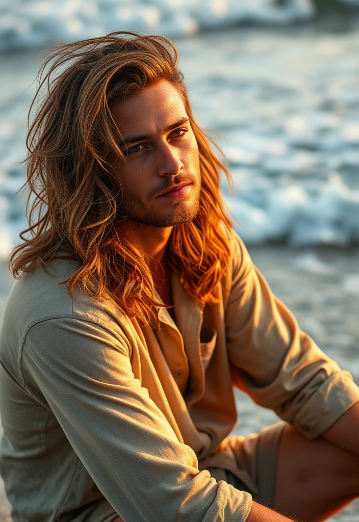 21 Flowy Haircut Ideas for Men That Will Transform Your Look Instantly! - 2. Long Wavy Layers