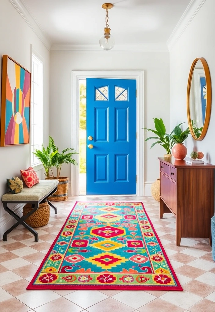 21 Colorful Home Decor Ideas That Will Ignite Your Inner Maximalist! - 17. Vibrant Entryways