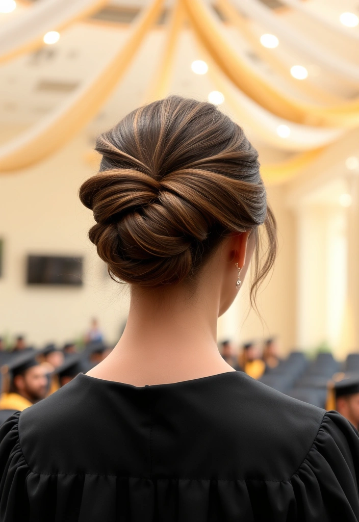 23 Graduation Hair Ideas You Can Do in Under 30 Minutes (You’ll Want #12!) - 13. Twisted Chignon