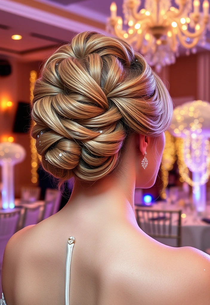 22 Stunning Hairstyles for Bridesmaids That Will Steal the Show! - 15. Glittery Updo