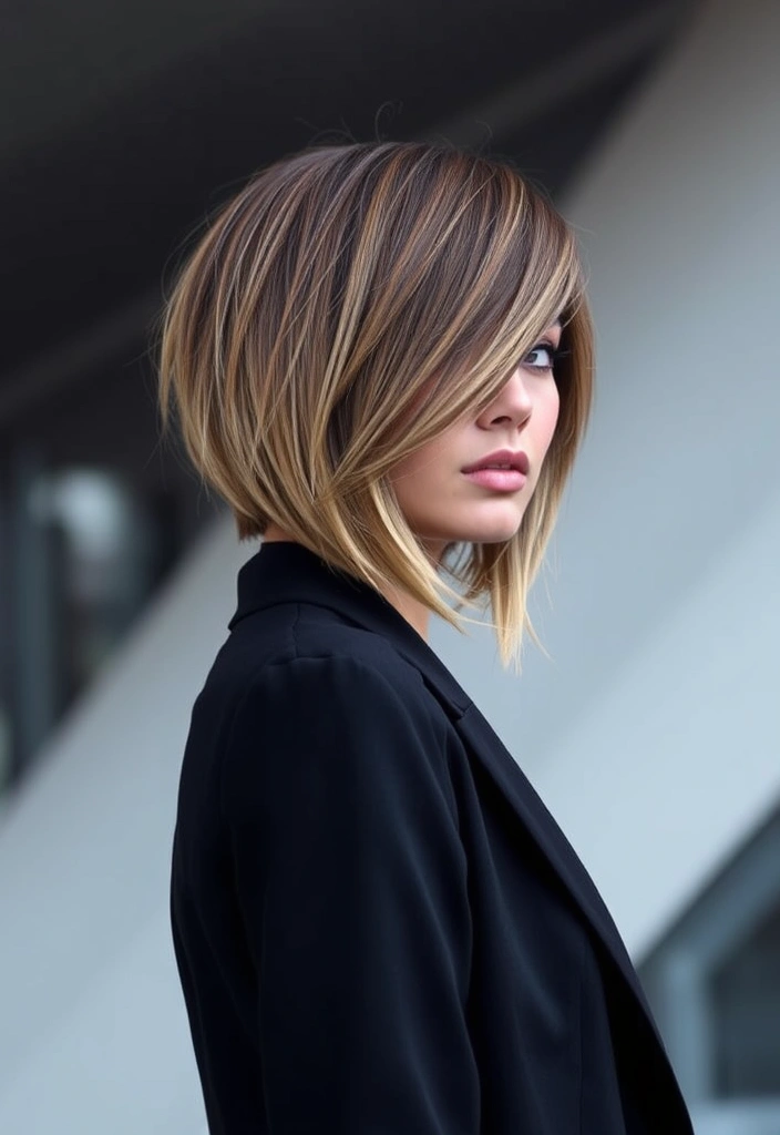 24 Whimsical Long Pixie Bob Ideas That Will Transform Your Look! - 13. Layered Pixie Bob with Ombre Effect