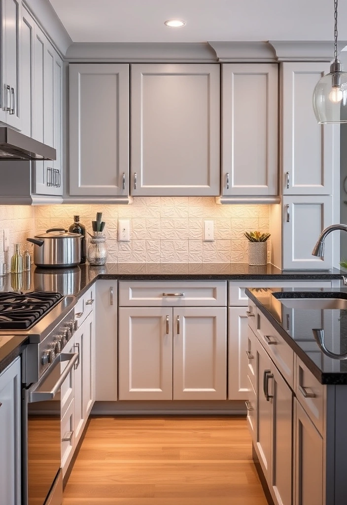 25 Stunning Colors That Pair Perfectly with Black Granite Countertops (You Won't Believe #13!) - 2. Soft Gray