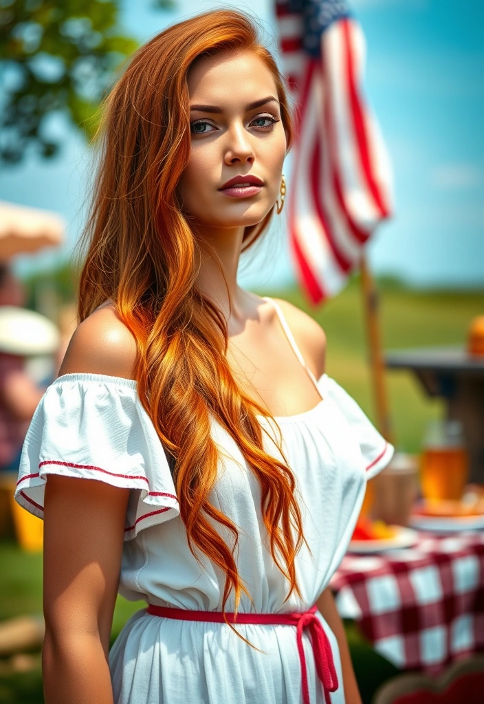 21 Patriotic and Stylish 4th of July Hairstyles That'll Make You Shine! - 1. Classic Red Waves