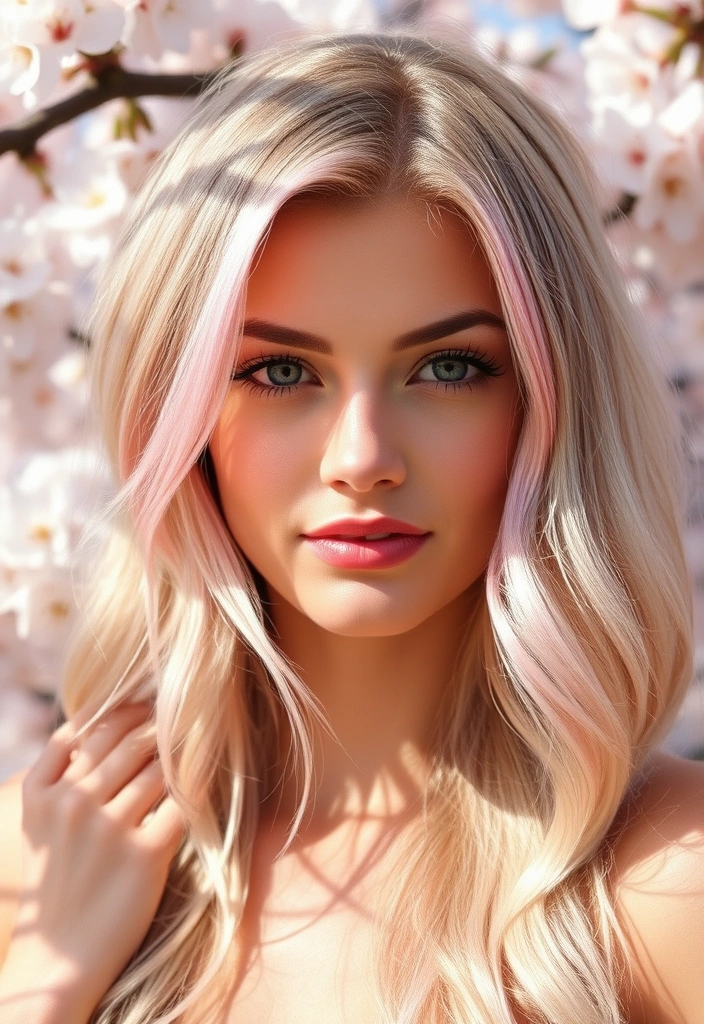 15 Sassy Hairstyles With Streaky Highlights That'll Turn Heads! - 3. Soft Pastel Pink Highlights