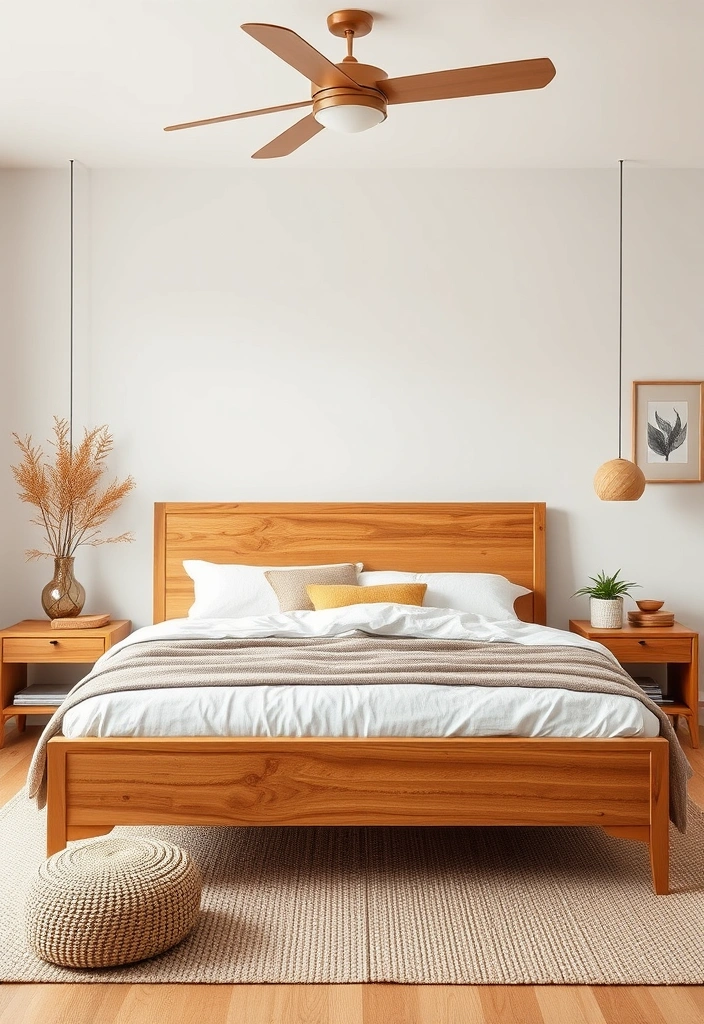 21 Stylish Organic Modern Bedroom Ideas That Will Transform Your Space! - 15. Warm Wood Elements