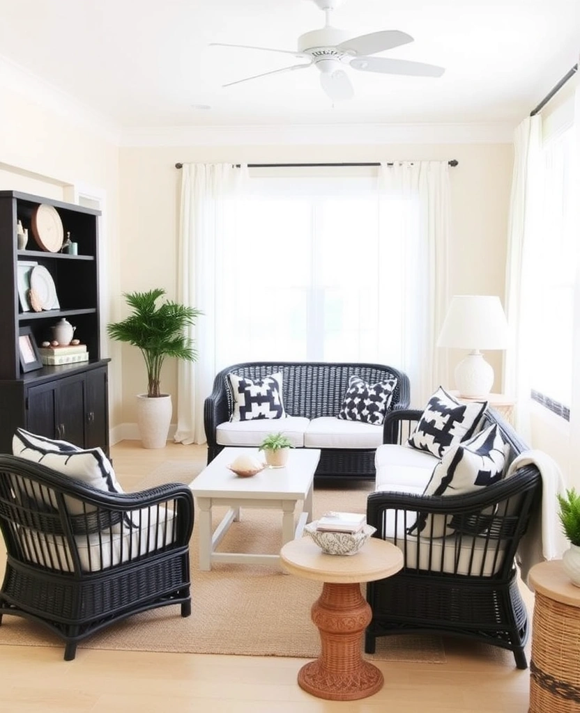 24 Black and Cream Living Rooms That Will Leave You Speechless! - 17. Coastal Vibes