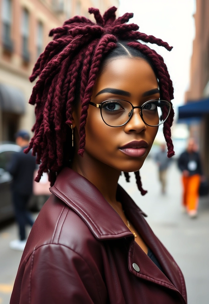 15 Blazing Red Weave Hairstyles That Will Turn Heads Everywhere! - 9. Burgundy Faux Locs