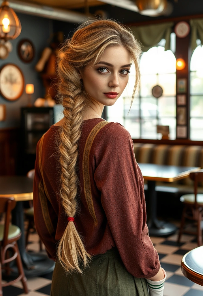 21 Funky Rope Braid Hairstyles That Will Turn Heads (You Won't Believe #9!) - 14. Vintage-Inspired Rope Braid