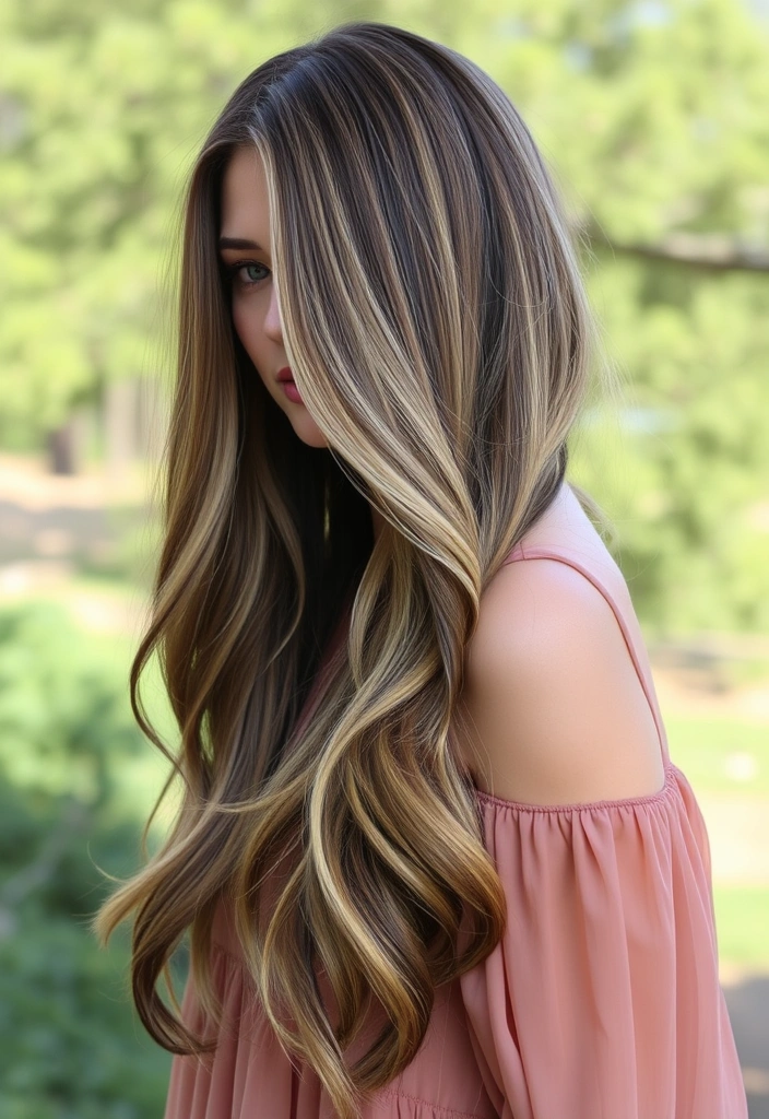 20 Stylish Hairstyles with Chunky Highlights That Will Turn Heads! - Long Layers with Chunky Highlights