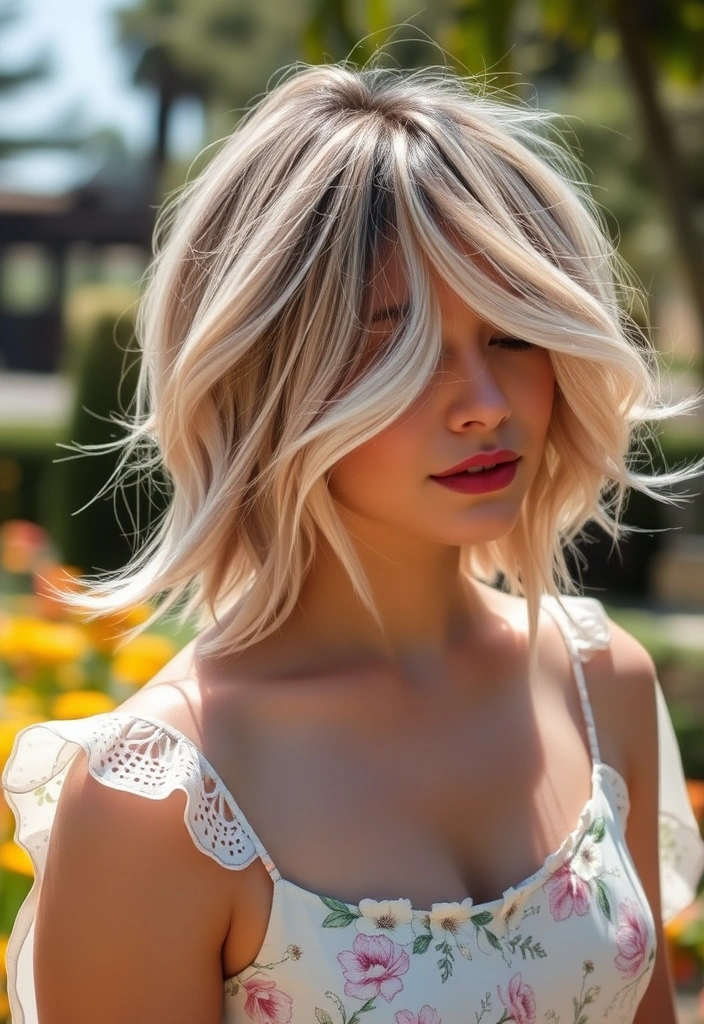 24 Whimsical Long Pixie Bob Ideas That Will Transform Your Look! - 1. Soft Waves with Pastel Highlights