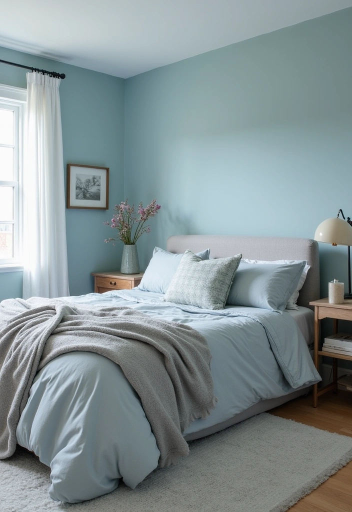 20 Serene Blues for Bedrooms That Will Transform Your Space into a Tranquil Oasis! - 7. Misty Blue Hues