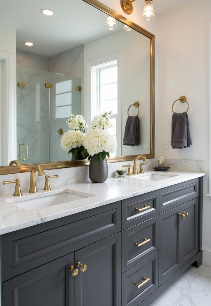 22 Best Paint Colors for Bathroom Cabinets That Will Transform Your Space! - 2. Sophisticated Charcoal Gray