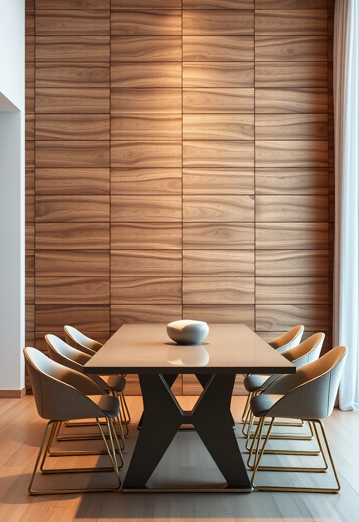 24 Organic Modern Dining Room Ideas That Will Transform Your Space! - 5. Textured Wall Treatments