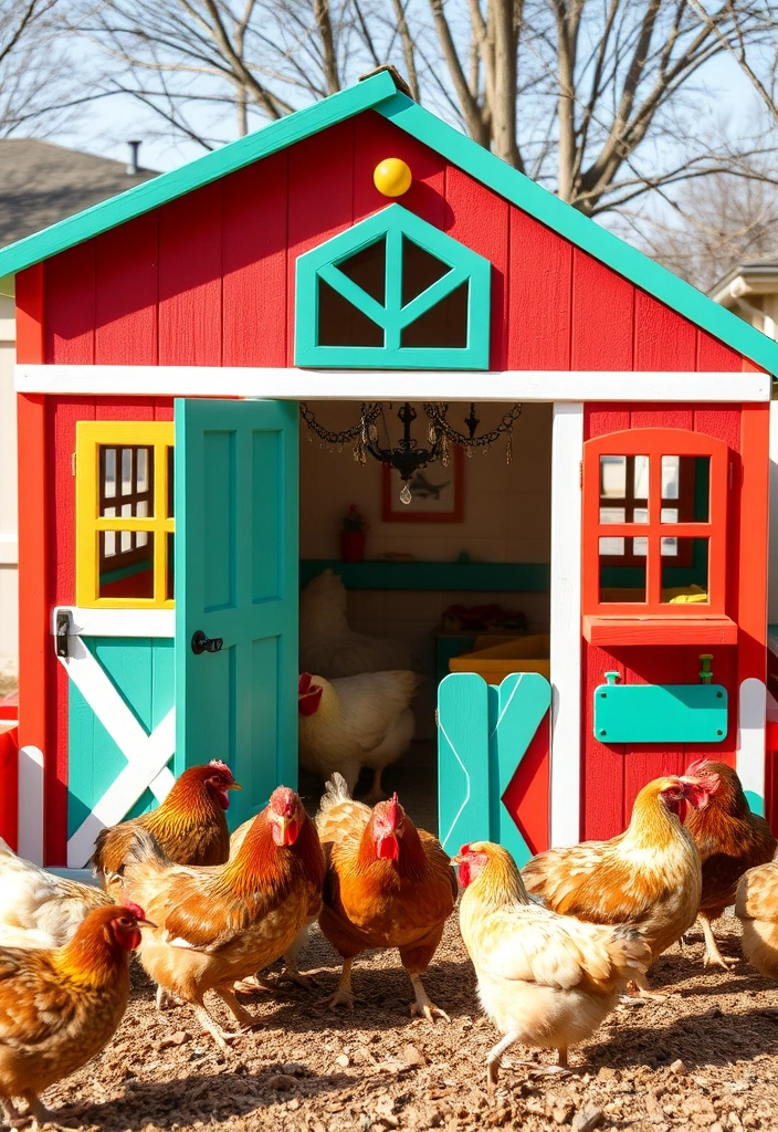 21 Eggcellent Inside Chicken Coop Designs for the Feathery Bunch - 19. The Barnyard Playhouse Coop