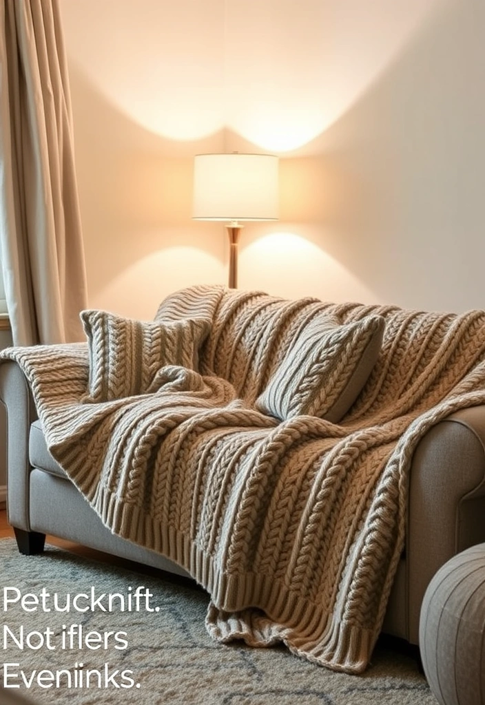 20 Chic & Cozy Throw Pillows and Blankets Ideas You Need Right Now! - 6. Cozy Knit and Crochet