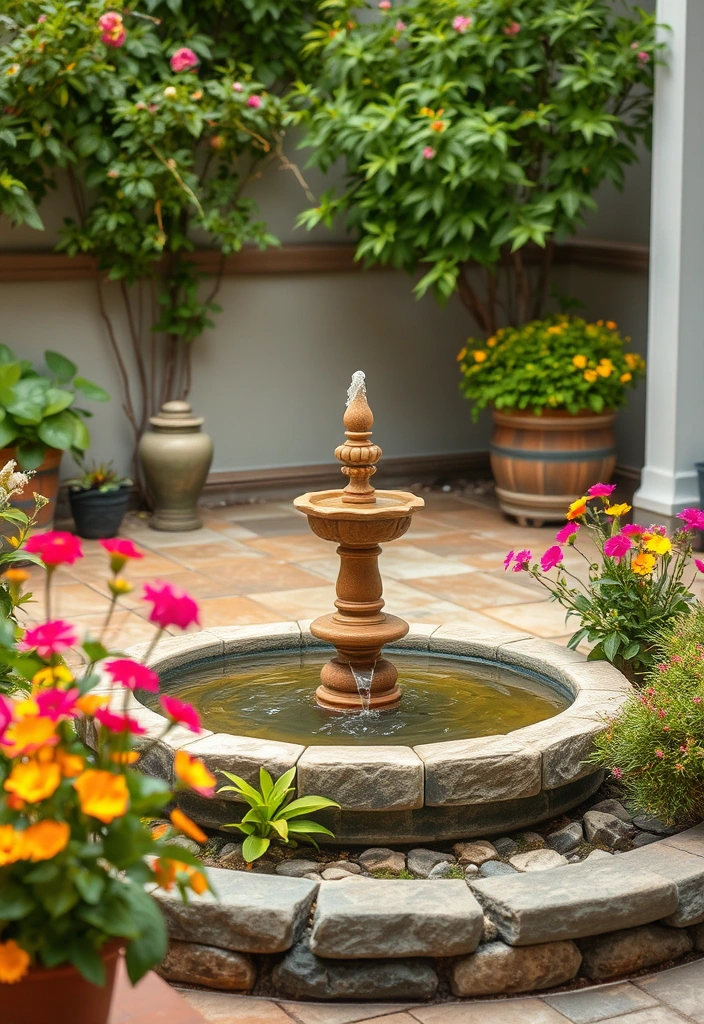 20 Stunning Back Patio Ideas on a Budget That Will Transform Your Outdoor Space! - 14. Relaxing Water Feature