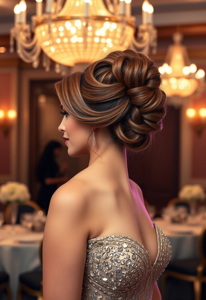 22 Stunning Hairstyles With Deep Wave Hair That Will Make You the Center of Attention! - 4. Elegant Updo