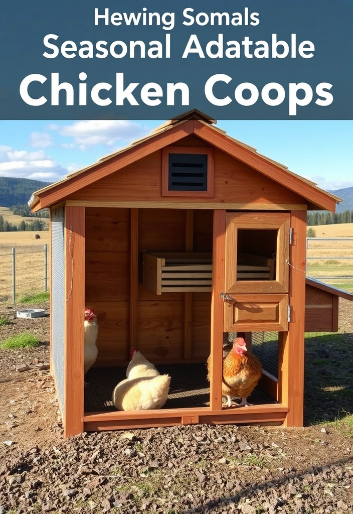 21 Eggcellent Inside Chicken Coop Designs for the Feathery Bunch - 21. The Seasonal Adaptable Coop