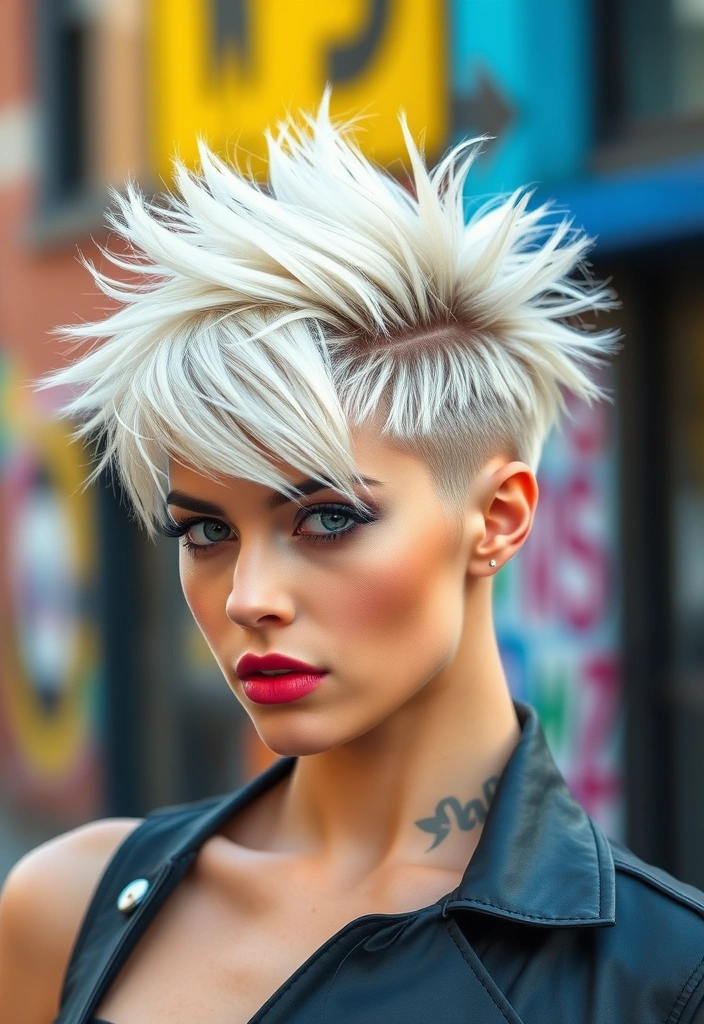 22 Chic Short Stacked Wedge Haircuts That Will Transform Your Look Instantly! - 12. Edgy Spiky Wedge