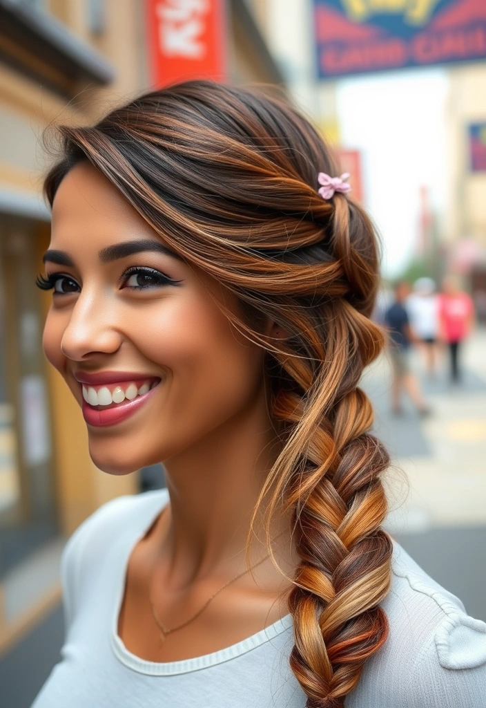 21 Funky Rope Braid Hairstyles That Will Turn Heads (You Won't Believe #9!) - 7. Rope Braid with Ombre Highlights