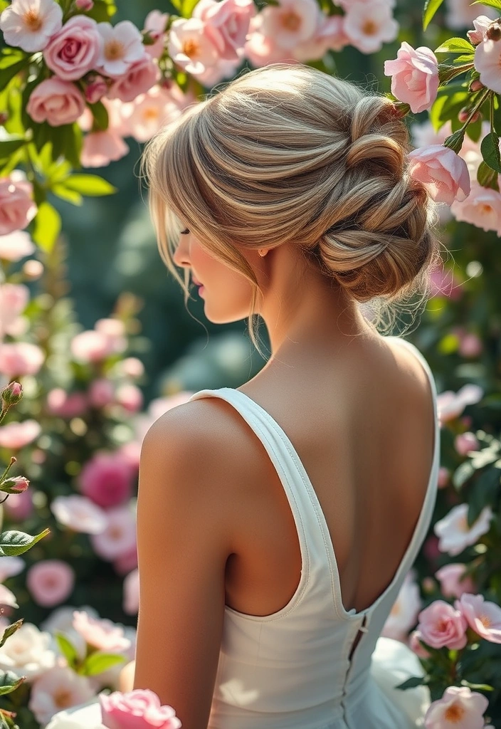 25 Beautiful Hairstyles With Wispy Bangs That Will Make Heads Turn! - 3. Romantic Loose Updo