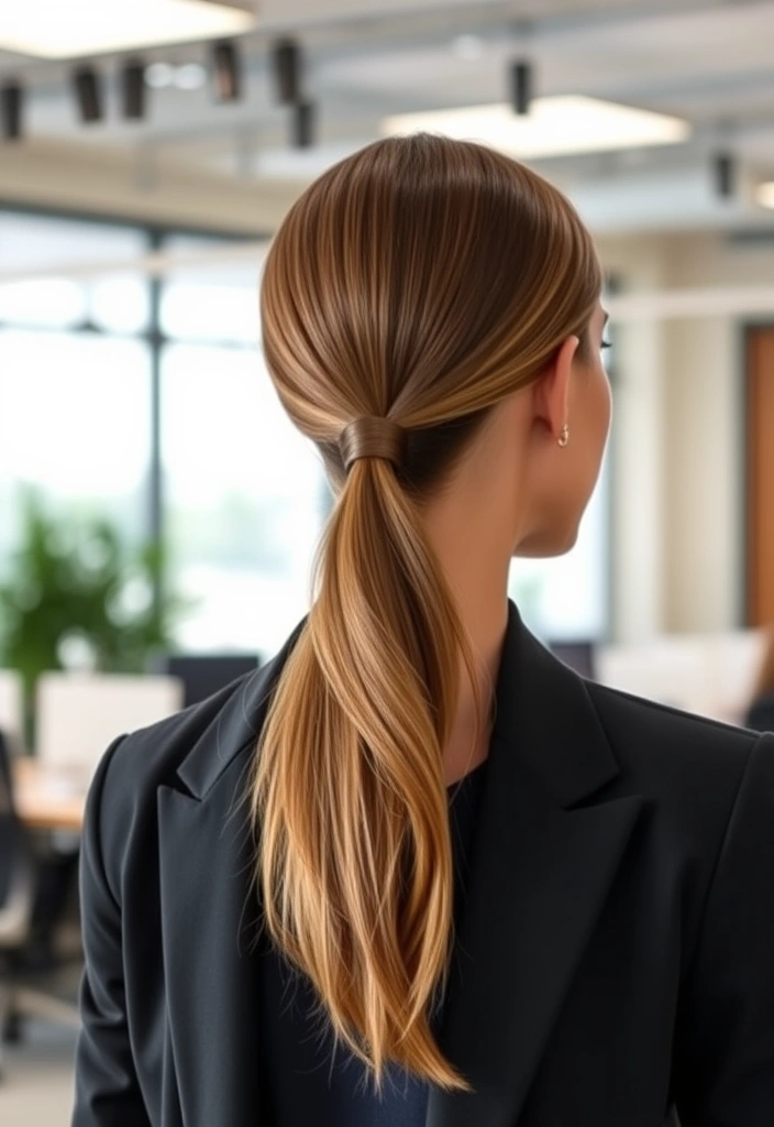 25 Quick Hairstyles for Every Occasion (You'll Want to Try #12 Today!) - 2. Sleek Low Ponytail