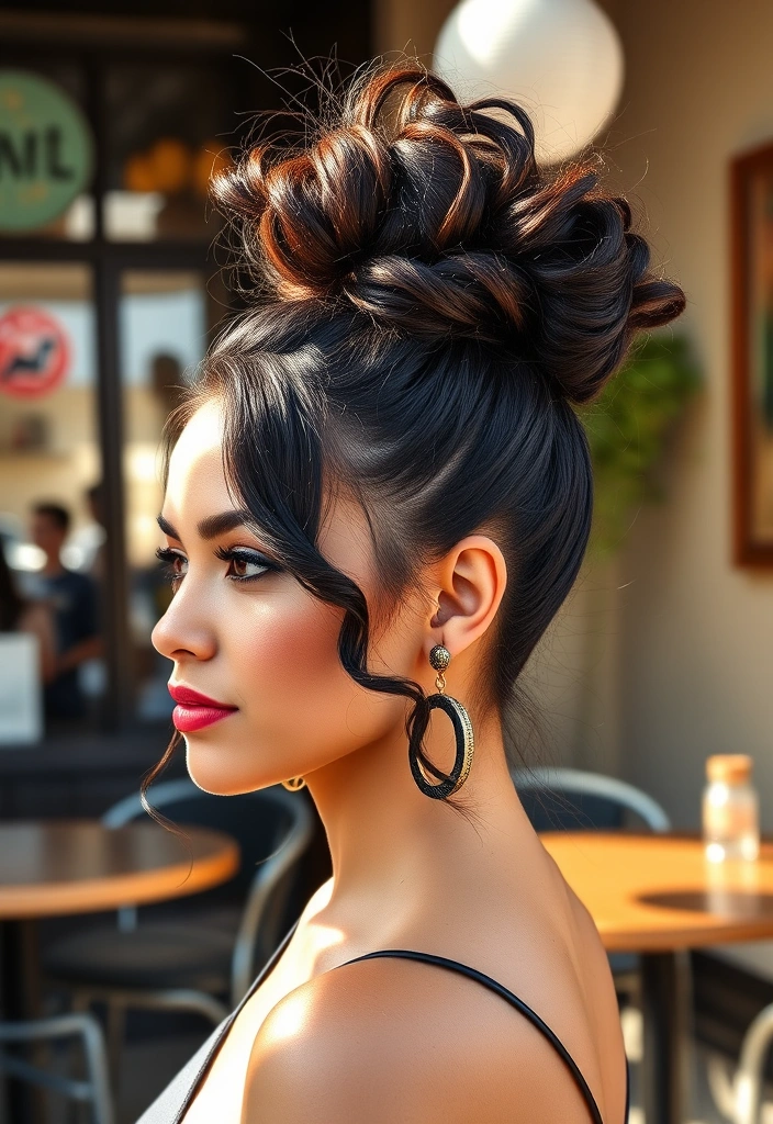 22 Stunning Hairstyles With Deep Wave Hair That Will Make You the Center of Attention! - 2. Chic High Ponytail