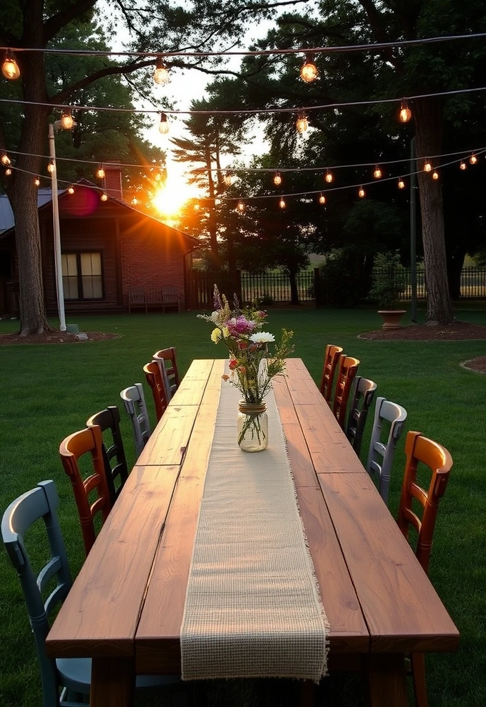 20 Al Fresco Dining Setups That Will Transform Your Backyard into a Culinary Paradise! - 1. Rustic Chic Vibes