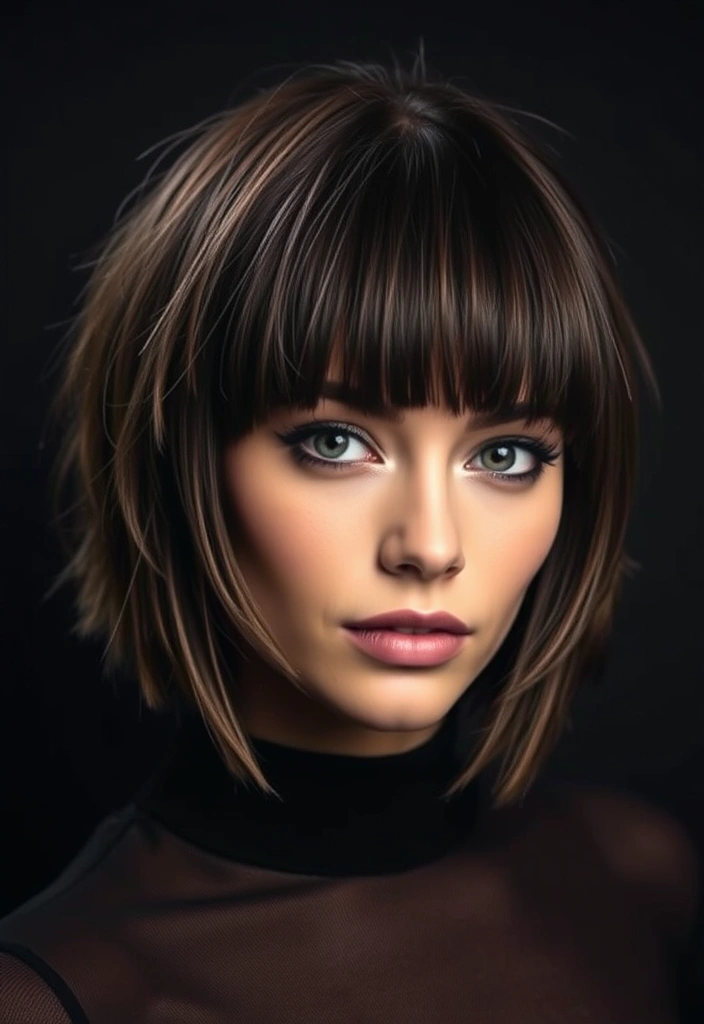 15 Intense Emo Shag Haircuts That Will Transform Your Look (Don't Miss #7!) - 11. Emo Shag with Bold Bangs