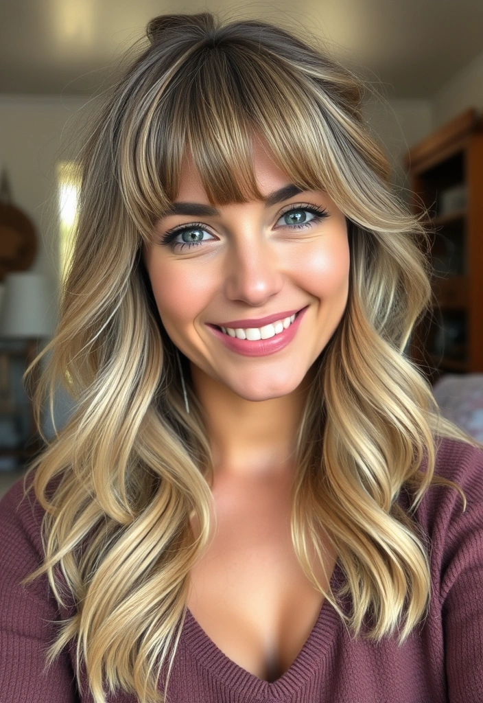 15 Unique Ear-Length Haircuts That Will Transform Your Look - 10. Soft Waves with Bangs