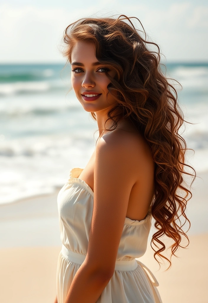 15 Twisty Curly Shag Hairstyles That Will Make Heads Turn! - 6. Beachy Waves Curly Shag