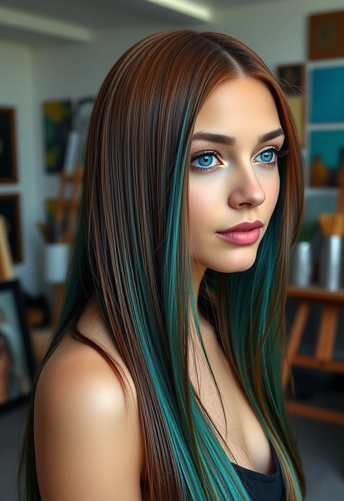 15 Stunning Chestnut Hair Color Ideas That Will Ignite Your Style! - 13. Chestnut with Bold Underlights