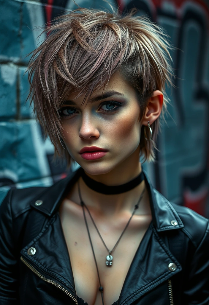 15 Intense Emo Shag Haircuts That Will Transform Your Look (Don't Miss #7!) - 3. Short Emo Shag with Textured Layers