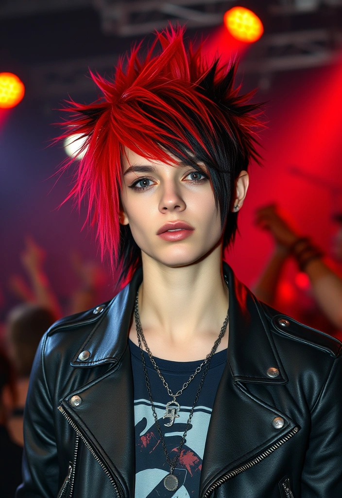 15 Intense Emo Shag Haircuts That Will Transform Your Look (Don't Miss #7!) - 13. Emo Shag with a Rocker Edge