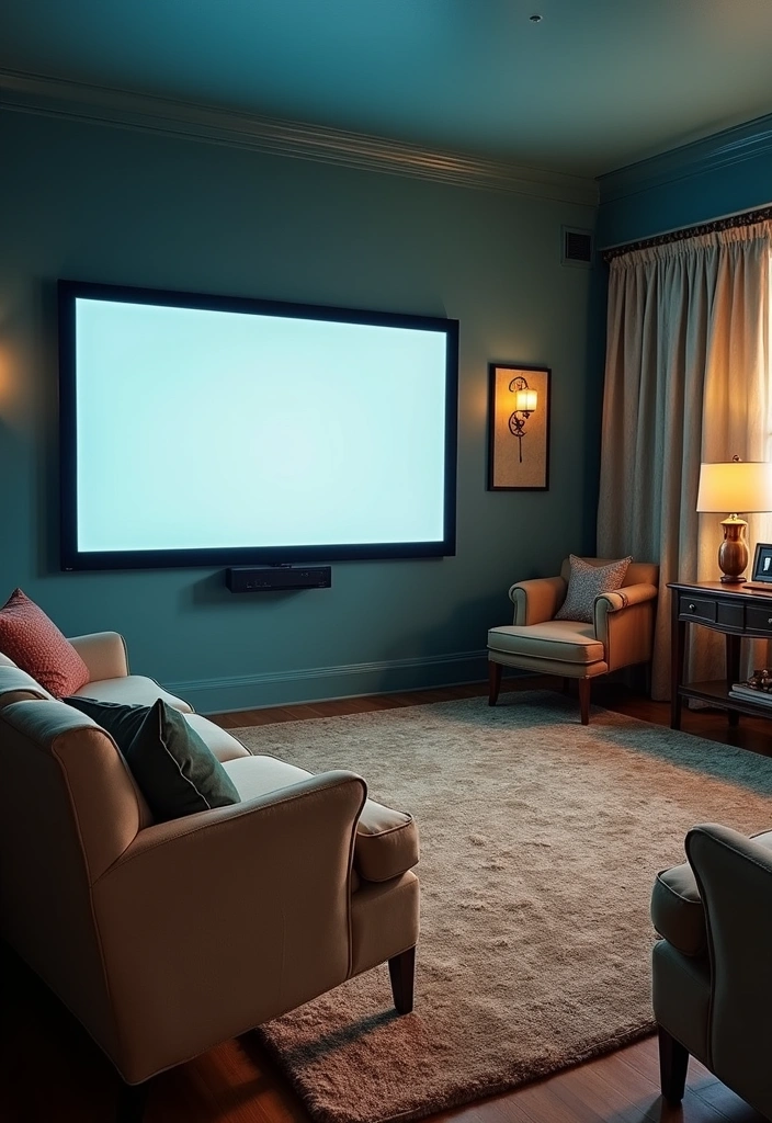 26 Best Paint Colors for Media Room That Will Transform Your Viewing Experience! - 18. Vintage Blue