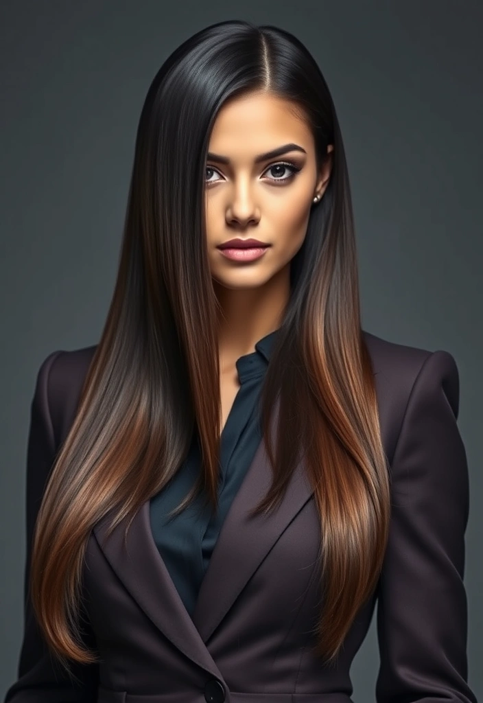 20 Lustrous Long Textured Haircuts That'll Transform Your Look Instantly! - 3. Sleek and Straight with Face-Framing Layers