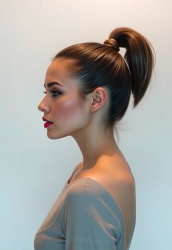 15 Glamorous Mob Wife Hairstyles That’ll Make You Feel Like a Queen! - 6. The Sleek Ponytail