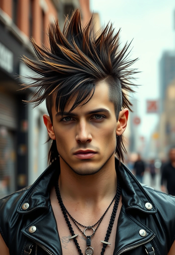 20 Modern Mullet Hairstyles for Men That Will Make You Look Instantly Cooler! - 10. The Mohawk Mullet