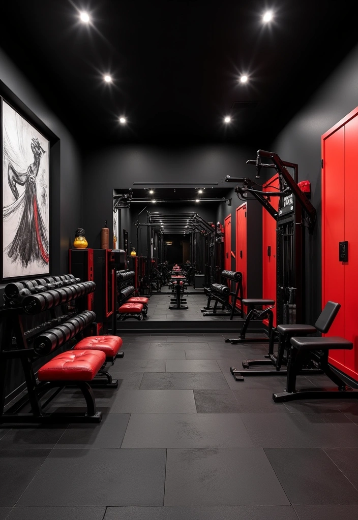 28 Best Paint Colors for Your Home Gym That’ll Transform Your Workout Mood! - 23. Bold Black